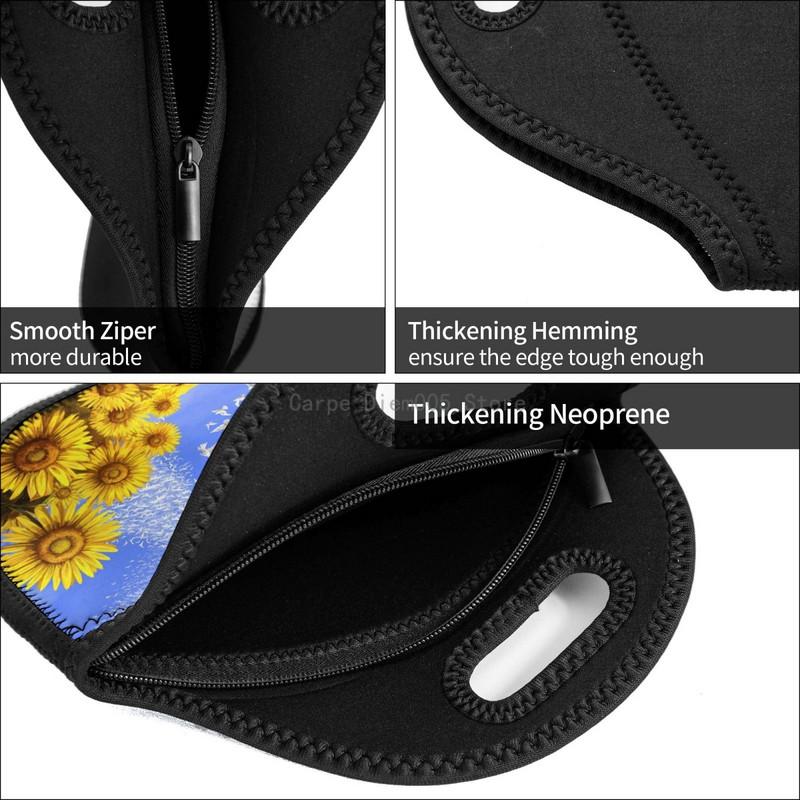 Geantă de prânz din neopren cu drapelul Ucrainei/Cutie de prânz/Toc de prânz/Gerți de picnic Frigorific izolat Organizator de călătorie Scoala Birou de lucru