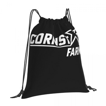 Cole The Cornstar Cornstar Farms Λογότυπο Τσάντες με κορδόνια Σακίδια πλάτης Θήκες προσαρμοσμένη τσάντα Γυναικείες τσάντες Σχολική τσάντα παπουτσιών