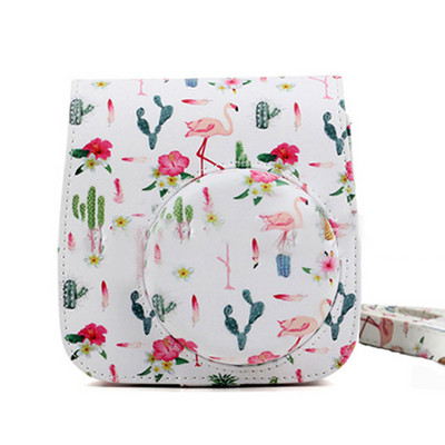 Fotoaparato dėklas, suderinamas su Fujifilm Instax Mini 11 momentinių filmų fotoaparato PU odinio krepšio dangteliu su reguliuojamu peties dirželiu