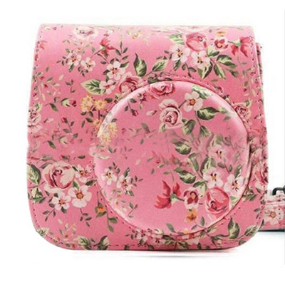 Fotoaparato dėklas, suderinamas su Fujifilm Instax Mini 11 momentinių filmų fotoaparato PU odinio krepšio dangteliu su reguliuojamu peties dirželiu