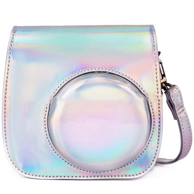 Fotoaparato dėklas, suderinamas su Fujifilm Instax Mini 11 momentinių filmų fotoaparato PU odinio krepšio dangteliu su reguliuojamu peties dirželiu