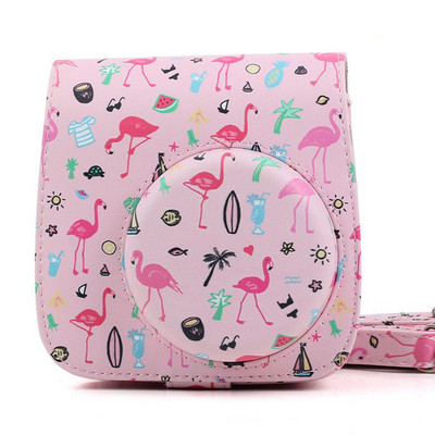 Fotoaparato dėklas, suderinamas su Fujifilm Instax Mini 11 momentinių filmų fotoaparato PU odinio krepšio dangteliu su reguliuojamu peties dirželiu