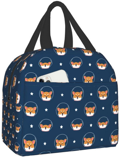 Japāņu šķirnes Kawaii suns shiba inu pusdienu kaste Bento Box izolētas pusdienu kastes atkārtoti lietojamas ūdensnecaurlaidīgas pusdienu somas pārgājienu pludmalē