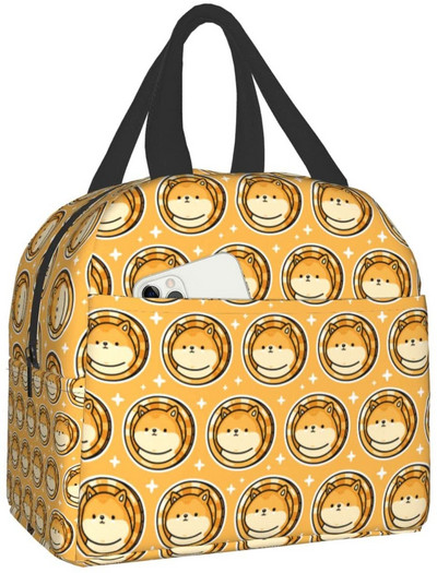 Japāņu šķirnes Kawaii suns shiba inu pusdienu kaste Bento Box izolētas pusdienu kastes atkārtoti lietojamas ūdensnecaurlaidīgas pusdienu somas pārgājienu pludmalē