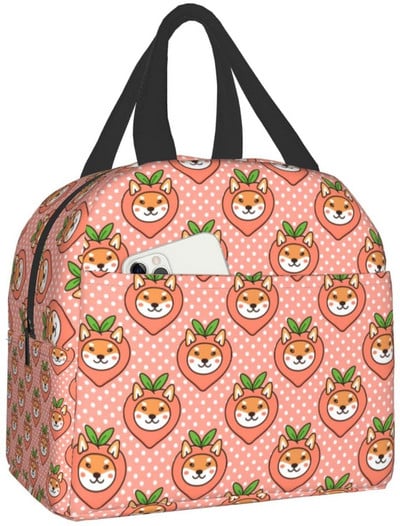 Japonijos veislės kawaii šuo shiba inu pietų dėžė Bento dėžė izoliuotos pietų dėžutės daugkartinio naudojimo vandeniui atsparus pietų krepšys žygių paplūdimyje