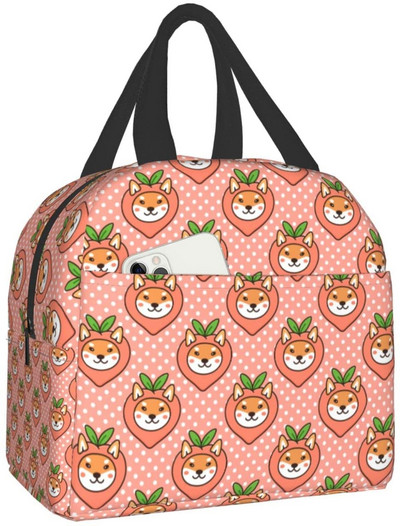 Japāņu šķirnes Kawaii suns shiba inu pusdienu kaste Bento Box izolētas pusdienu kastes atkārtoti lietojamas ūdensnecaurlaidīgas pusdienu somas pārgājienu pludmalē