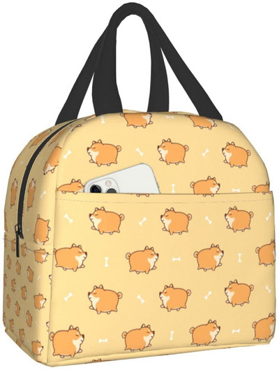 Japāņu šķirnes Kawaii suns shiba inu pusdienu kaste Bento Box izolētas pusdienu kastes atkārtoti lietojamas ūdensnecaurlaidīgas pusdienu somas pārgājienu pludmalē