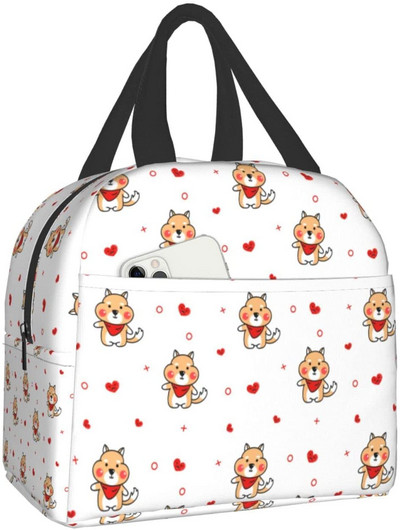Japāņu šķirnes Kawaii suns shiba inu pusdienu kaste Bento Box izolētas pusdienu kastes atkārtoti lietojamas ūdensnecaurlaidīgas pusdienu somas pārgājienu pludmalē