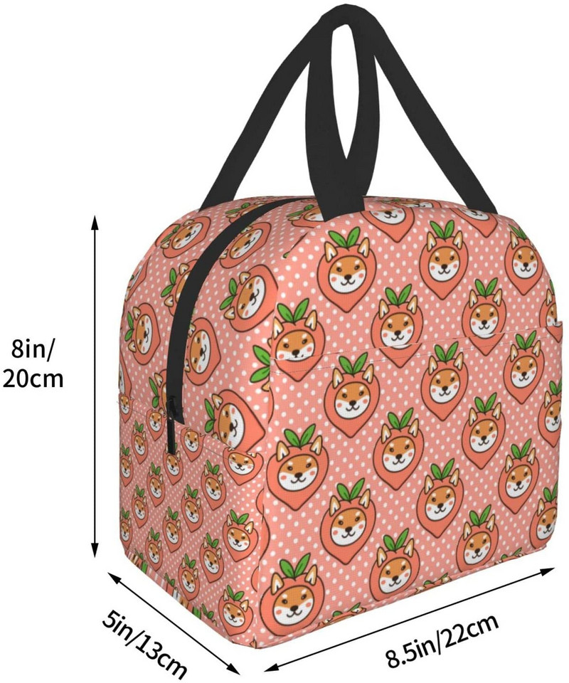 Japāņu šķirnes Kawaii suns shiba inu pusdienu kaste Bento Box izolētas pusdienu kastes atkārtoti lietojamas ūdensnecaurlaidīgas pusdienu somas pārgājienu pludmalē