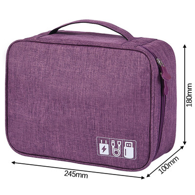 Torba za putni kabel Prijenosni digitalni USB gadget Organizator Vodootporan Punjač baterija Žice Kozmetička torbica s patentnim zatvaračem Torbica za pohranu