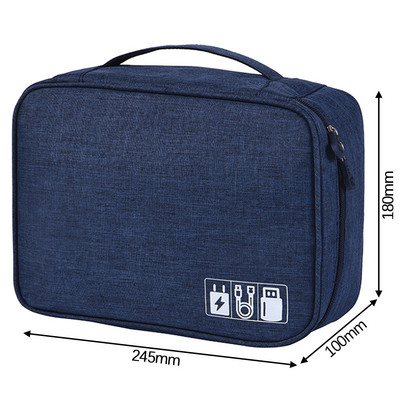 Torba za putni kabel Prijenosni digitalni USB gadget Organizator Vodootporan Punjač baterija Žice Kozmetička torbica s patentnim zatvaračem Torbica za pohranu
