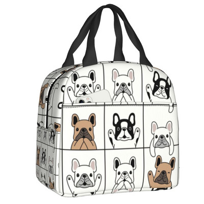 Kutija za ručak francuskog buldoga Ženske višenamjenske ljubavnice Francuza Hladnjak Termo izolirana torba za ručak Školska djeca Studenti