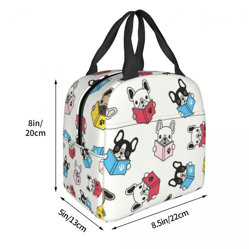Kutija za ručak francuskog buldoga Ženske višenamjenske ljubavnice Francuza Hladnjak Termo izolirana torba za ručak Školska djeca Studenti