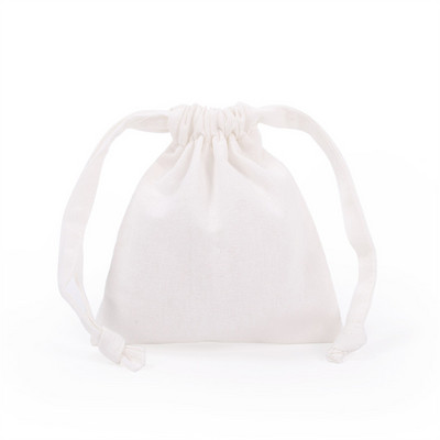 Mala platnena torbica s uzicom Prijenosna torbica za pohranu kozmetičkog nakita Putna torbica Otporna na prašinu Torbe od eko pamučne tkanine za žene Jednobojne