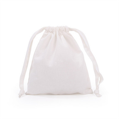 Mala platnena torbica s uzicom Prijenosna torbica za pohranu kozmetičkog nakita Putna torbica Otporna na prašinu Torbe od eko pamučne tkanine za žene Jednobojne