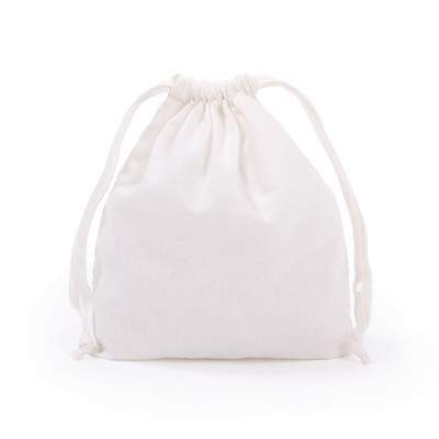 Mala platnena torbica s uzicom Prijenosna torbica za pohranu kozmetičkog nakita Putna torbica Otporna na prašinu Torbe od eko pamučne tkanine za žene Jednobojne