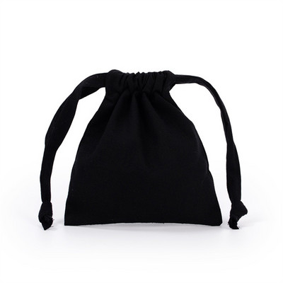 Mala platnena torbica s uzicom Prijenosna torbica za pohranu kozmetičkog nakita Putna torbica Otporna na prašinu Torbe od eko pamučne tkanine za žene Jednobojne