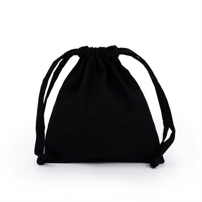 Mala platnena torbica s uzicom Prijenosna torbica za pohranu kozmetičkog nakita Putna torbica Otporna na prašinu Torbe od eko pamučne tkanine za žene Jednobojne