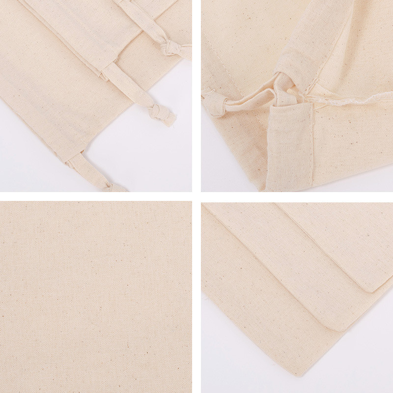 Mala platnena torbica s uzicom Prijenosna torbica za pohranu kozmetičkog nakita Putna torbica Otporna na prašinu Torbe od eko pamučne tkanine za žene Jednobojne