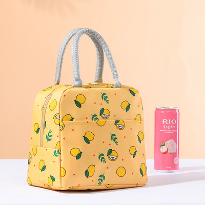 Geantă portabilă cutie de prânz geantă de prânz la modă ieși la rece portabilă pentru picnic în aer liber geantă portabilă de prânz geantă groasă din folie de aluminiu