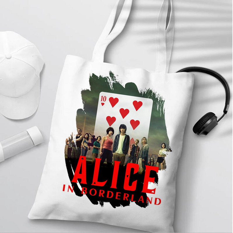 Nákupná taška Alice in Borderlands kabelka tote shopper shopper jutová taška bolso taška sacola bolsa compra custom