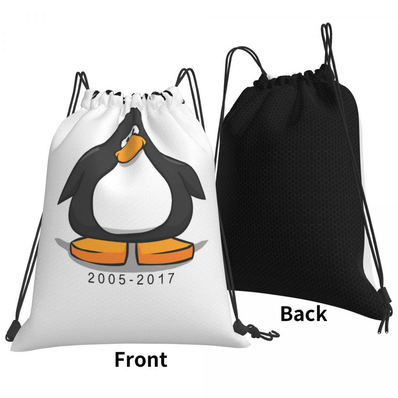 Club Penguin Never Forget Pingutusnöörid Kotid Seljakotid Koolikott Kangast kott Õlakottid Seljakott Hoiukott