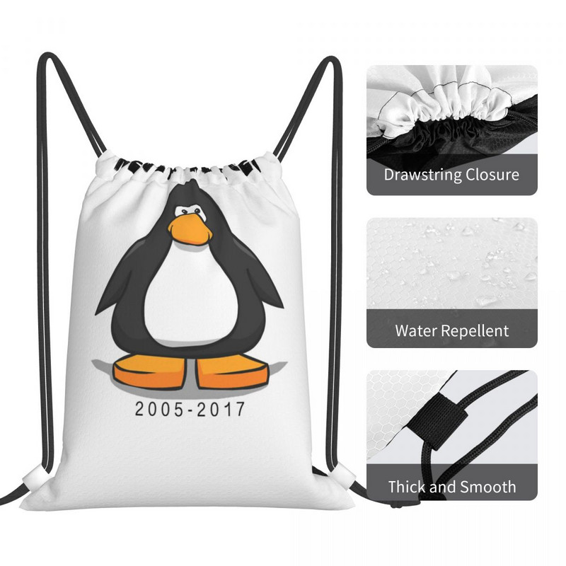 Club Penguin Never Forget Pingutusnöörid Kotid Seljakotid Koolikott Kangast kott Õlakottid Seljakott Hoiukott