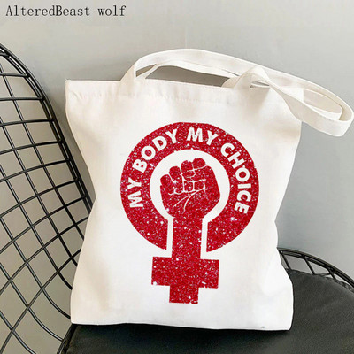 Női válltáska My Body my Choice Méh Tartsa távol a politikát a méhemből Vászontáska Harajuku Táska lány kézitáska Táska