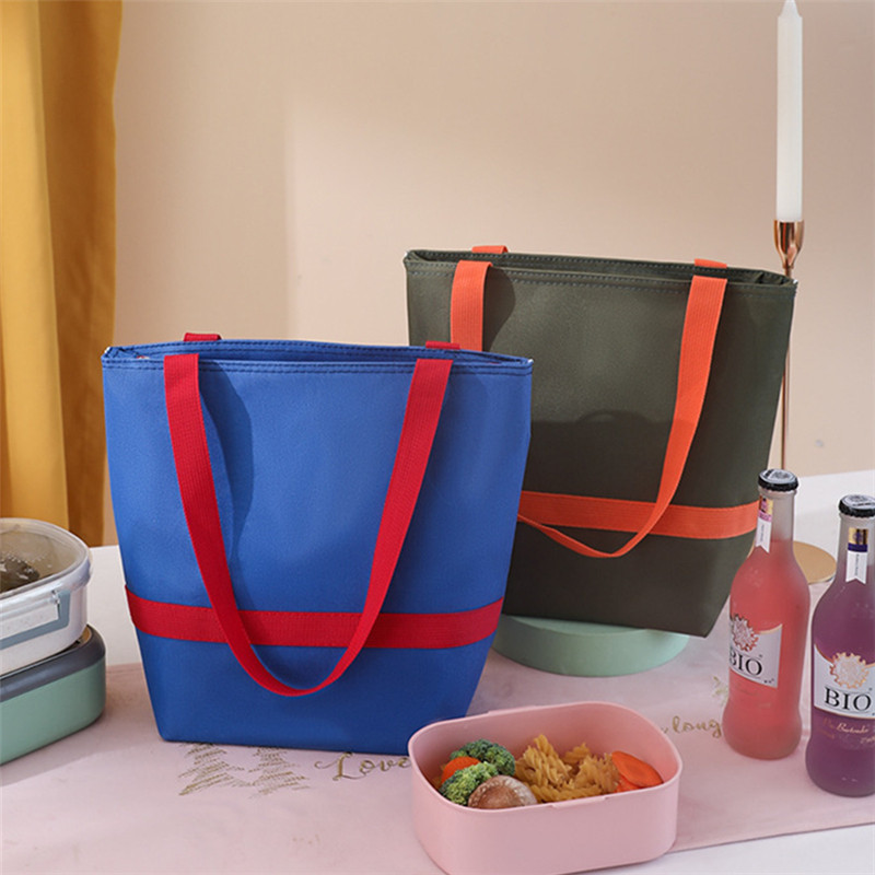 Divat nagy kapacitású szigetelt ebédlőtáska Oxford textilből készült termikus piknik hűtőtáskák Bento élelmiszerdoboz tároló konténer kézitáskák