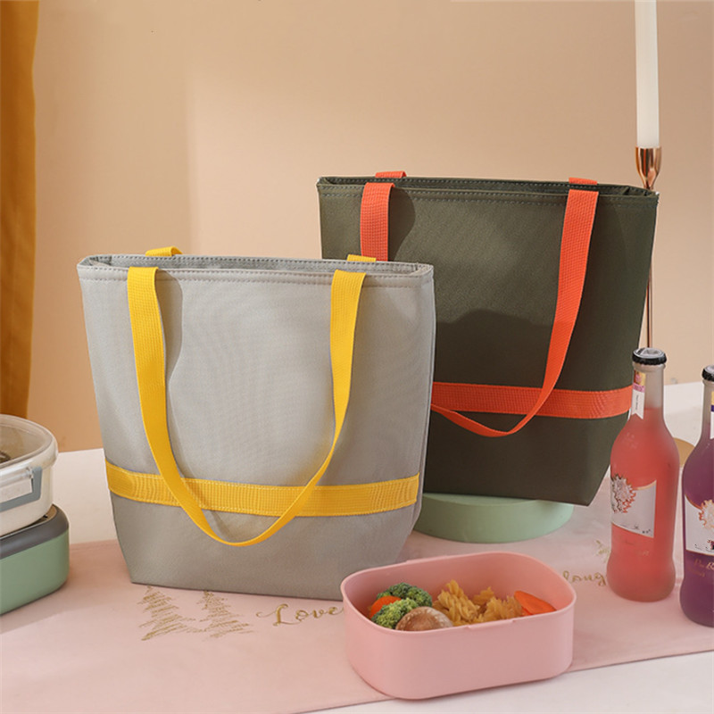 Divat nagy kapacitású szigetelt ebédlőtáska Oxford textilből készült termikus piknik hűtőtáskák Bento élelmiszerdoboz tároló konténer kézitáskák