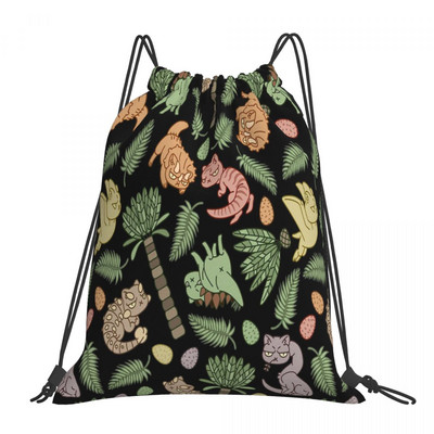 Jurassic Cats Tamsūs raišteliai Krepšiai Kuprinės Batų Krepšys Mokyklinis Krepšys Kuprinė Krepšys Virvelė Vyriška