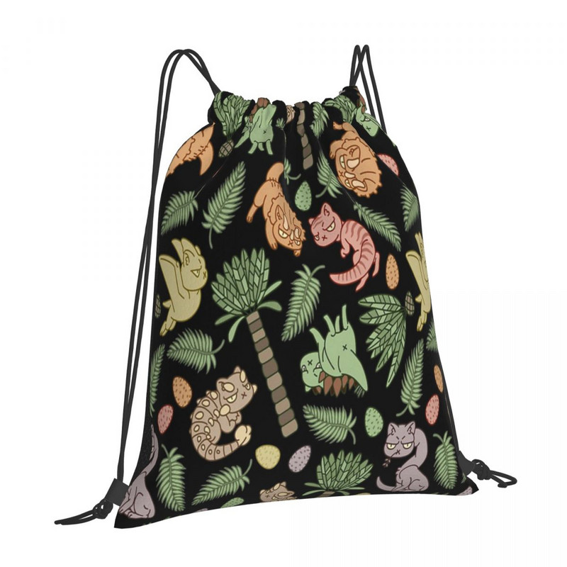 Jurassic Cats Tamsūs raišteliai Krepšiai Kuprinės Batų Krepšys Mokyklinis Krepšys Kuprinė Krepšys Virvelė Vyriška