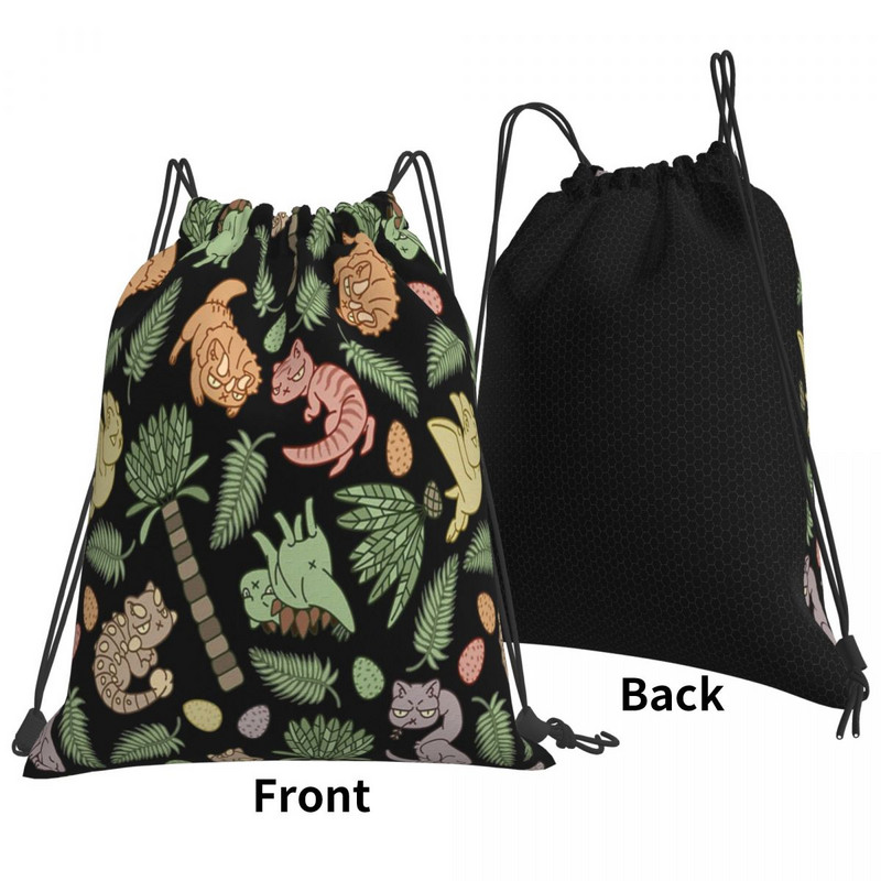 Jurassic Cats Tamsūs raišteliai Krepšiai Kuprinės Batų Krepšys Mokyklinis Krepšys Kuprinė Krepšys Virvelė Vyriška