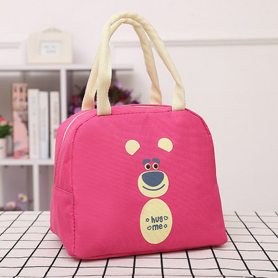 Genți de prânz din pânză cu desene animate pentru copii, fete, băieți, portabil, termoizolator, cutie de prânz Bento, saci de depozitare pentru picnic.