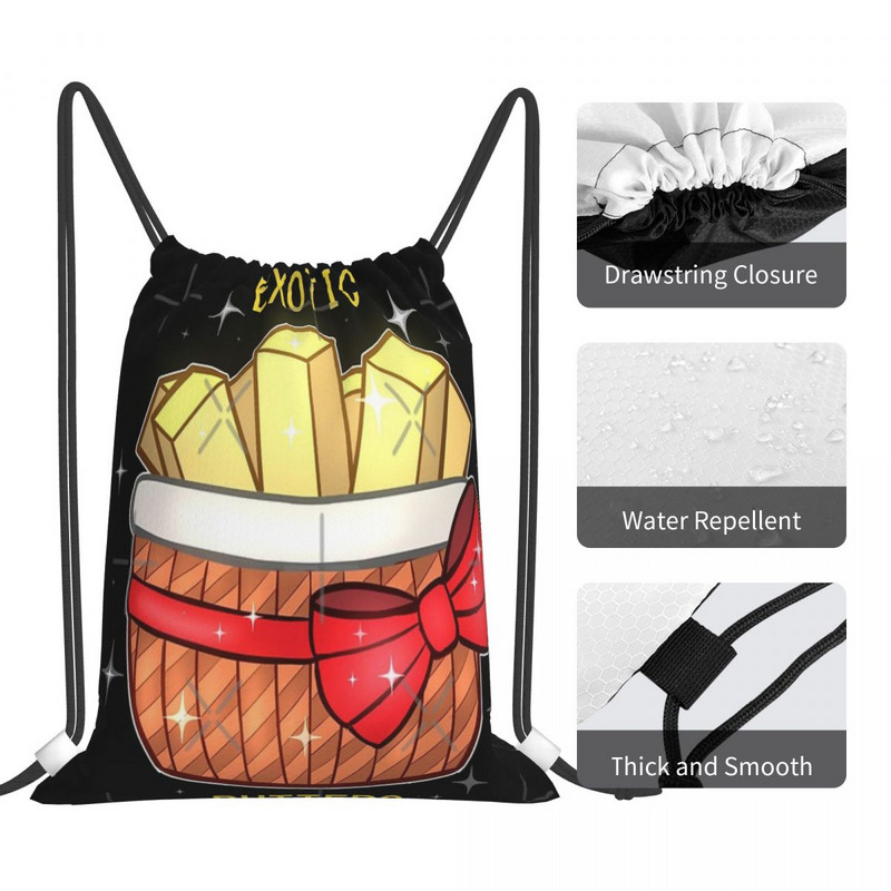 Fnaf Exotic Butters 2 genți cu șnur Rucsacuri de călătorie cu șnur Rucsac anime școală