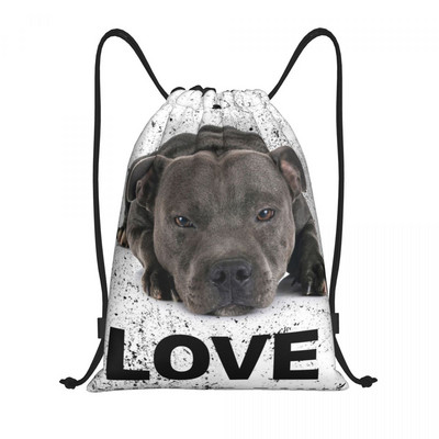 Staffordshire bullterrier kutya húzózsinóros hátizsák Sport tornazsák nőknek Férfi EBT aranyos szerelmes edzőzsák