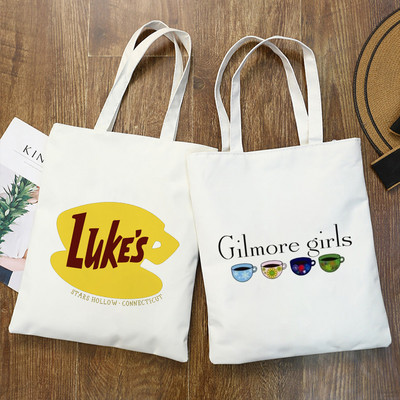 Момичета Gilmore Graphic Print Shopper Casual Pacakge Пазарски чанти Дамска чанта Голяма вместимост Мъжка чанта Чанти през рамо Ecobag Многократна употреба