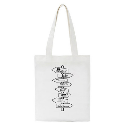 Gilmore Girls Graphic Print Shopper Casual Packge Pirkinių krepšiai Rankinė Didelės talpos krepšys pečių krepšiai Ecobag Daugkartinio naudojimo