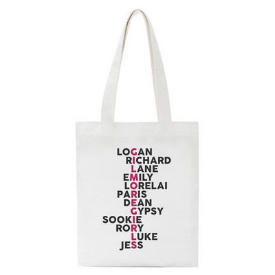 Gilmore Girls Graphic Print Shopper Casual Packge Pirkinių krepšiai Rankinė Didelės talpos krepšys pečių krepšiai Ecobag Daugkartinio naudojimo
