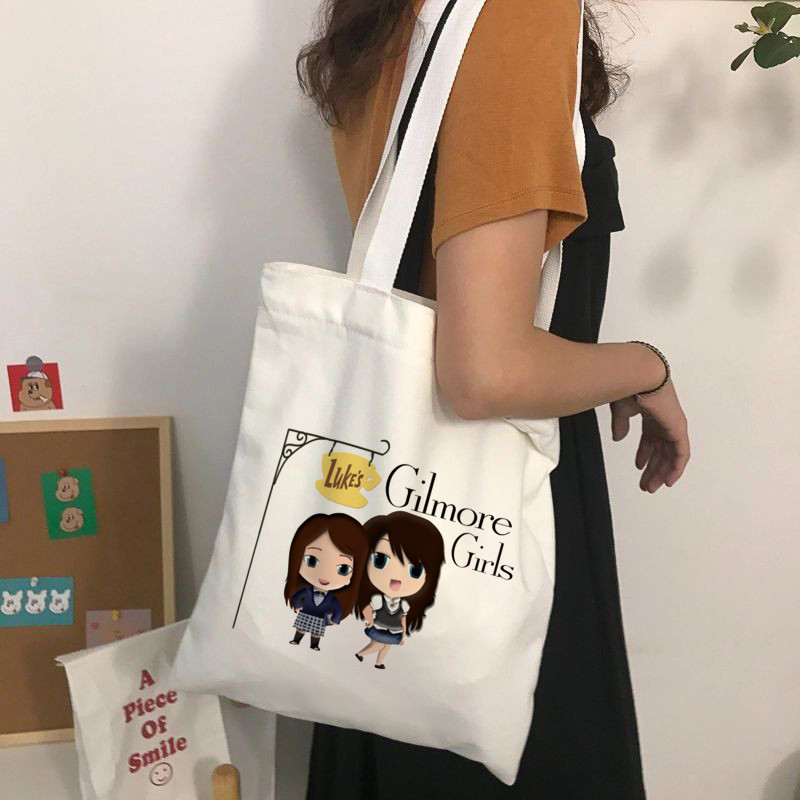 Gilmore Girls Graphic Print Shopper Casual Packge Pirkinių krepšiai Rankinė Didelės talpos krepšys pečių krepšiai Ecobag Daugkartinio naudojimo