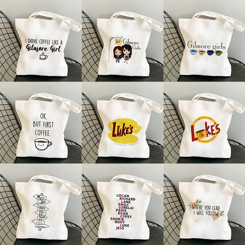 Gilmore Girls Graphic Print Shopper Casual Packge Pirkinių krepšiai Rankinė Didelės talpos krepšys pečių krepšiai Ecobag Daugkartinio naudojimo