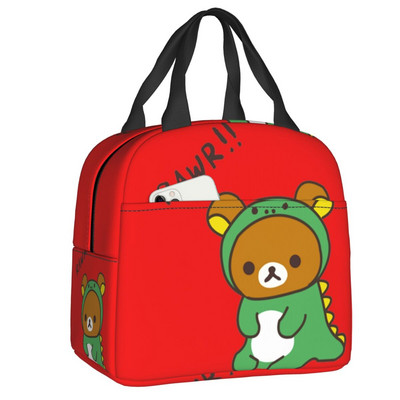 Vlastné roztomilé obedové tašky Rilakkuma pre ženy, teplé chladiace izolované obedové boxy pre študentov