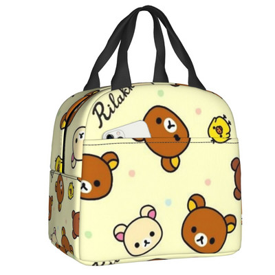 Vlastné roztomilé obedové tašky Rilakkuma pre ženy, teplé chladiace izolované obedové boxy pre študentov
