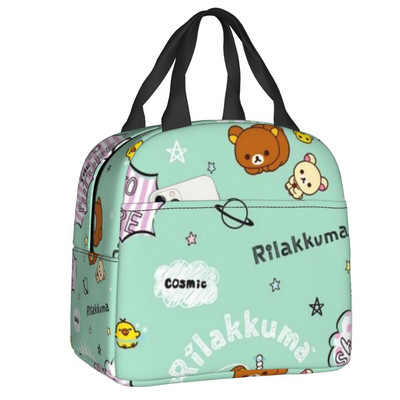 Vlastné roztomilé obedové tašky Rilakkuma pre ženy, teplé chladiace izolované obedové boxy pre študentov