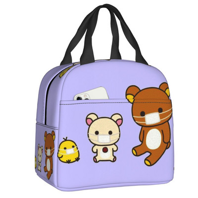 Vlastné roztomilé obedové tašky Rilakkuma pre ženy, teplé chladiace izolované obedové boxy pre študentov