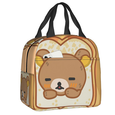 Vlastné roztomilé obedové tašky Rilakkuma pre ženy, teplé chladiace izolované obedové boxy pre študentov