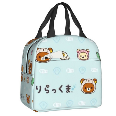 Vlastné roztomilé obedové tašky Rilakkuma pre ženy, teplé chladiace izolované obedové boxy pre študentov