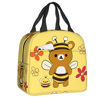 Vlastné roztomilé obedové tašky Rilakkuma pre ženy, teplé chladiace izolované obedové boxy pre študentov