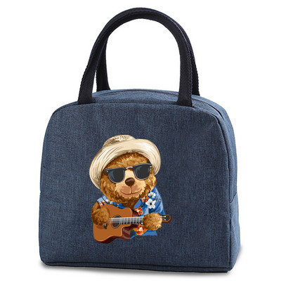 Pusdienu soma Mode Bērnu Sievietēm Vīriešu Siltumizolācija Lāču Apdruka Pārnēsājams Ceļojumu Pikniks Pārtikas Uzglabāšanas Kaste Ledusskapis Dzesētājs Rokassomu Tote