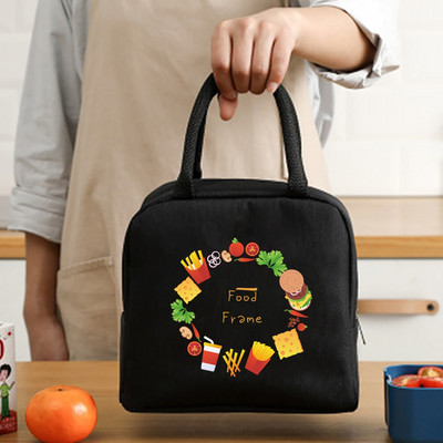 Geantă de transport pentru prânz Genți portabile termoizolante pentru femei, copii, excursii la școală, prânz, picnic, cină, răcitor pentru alimente, genți de mână din pânză